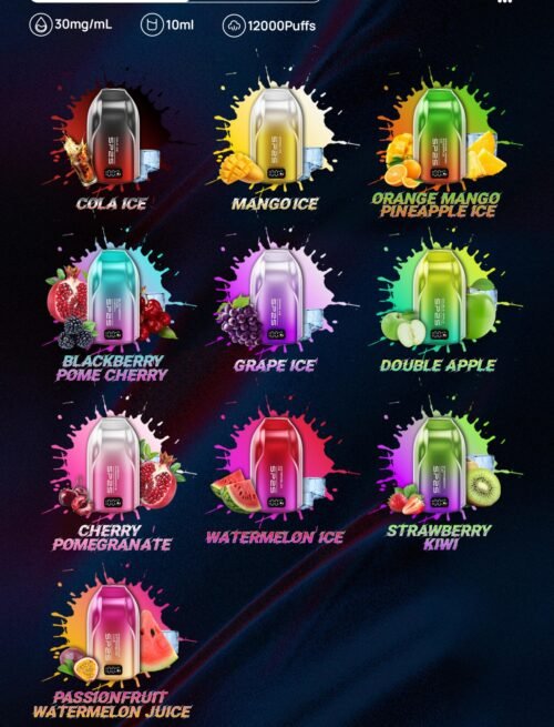 新品上市 澳洲版 SP2S 9000 PUFFS 一次性抛棄式電子煙 帶顯示屏可充電